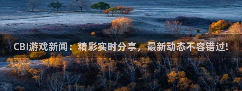 星欧娱乐官方平台：CBI游戏新闻：精彩实时分享，最新动态不容